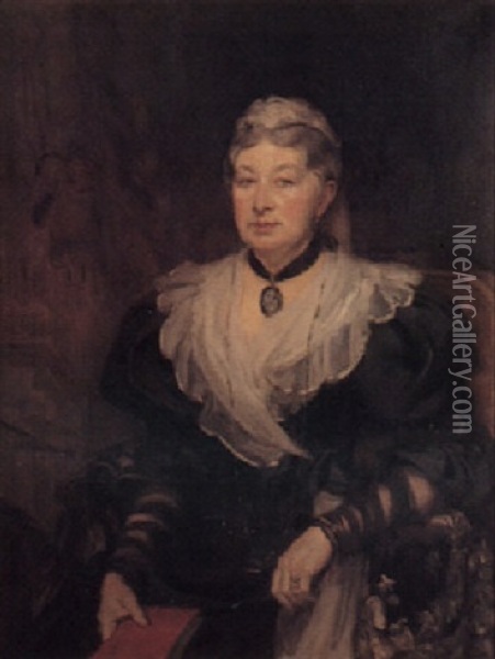 Portrait Of Elizabeth Linsay Reid, Lady Orr-ewing Oil Painting - Dorofield Hardy