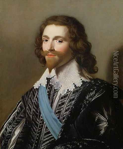 Portrait of George Villiers 1st Duke of Buckingham Oil Painting - Gerrit Van Honthorst