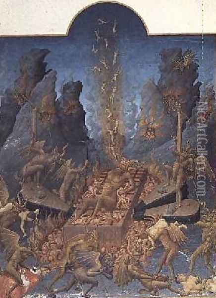 Hell from the Tres Riches Heures du Duc de Berry Oil Painting - Pol de Limbourg