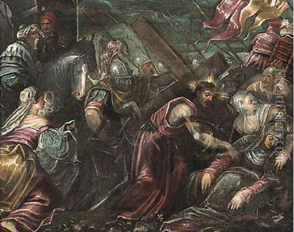 Christ carrying the Cross Oil Painting - Jacopo Tintoretto (Robusti)