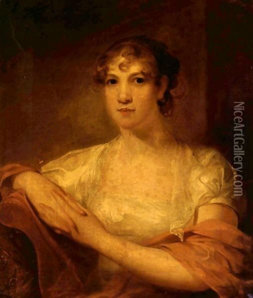 Portrait Of Mary Myers Hale Oil Painting - Thomas Sully