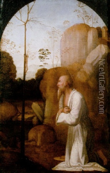 The Penitent Saint Jerome In A Landscape Oil Painting -  Fra Bartolommeo