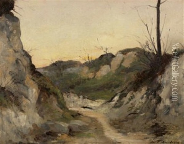 Etude D'un Chemin Dans Le Dauphine Oil Painting - Karl Pierre Daubigny