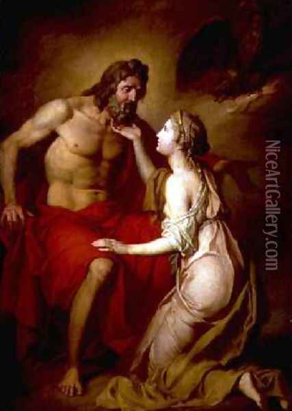 Zeus and Thetis 1769 Oil Painting - Anton Losenko
