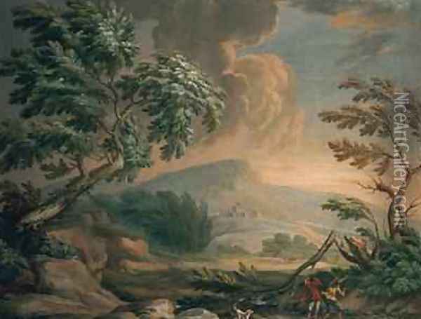 Landscape with Storm Oil Painting - Crescenzio Onofri