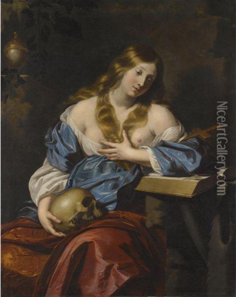 Penitent Magdalene Oil Painting - Niccolo Renieri (see Regnier, Nicolas)