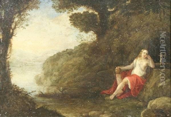 Resting By The River's Edge Oil Painting - Cornelis Van Poelenburch