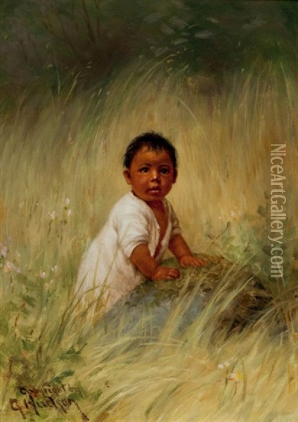 Portrait Of Garland Mitchell Oil Painting - Grace Carpenter Hudson