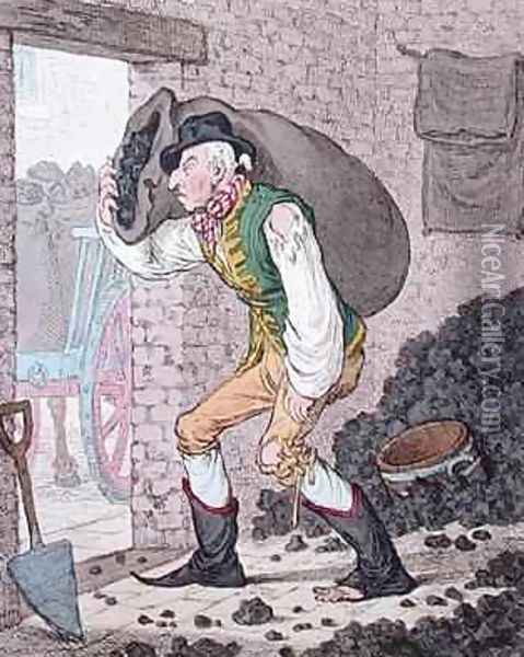 Georgey in the Coal Hole Oil Painting - James Gillray