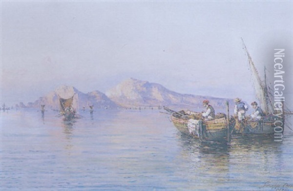 Al Largo Di Capri Oil Painting - Giuseppe Carelli