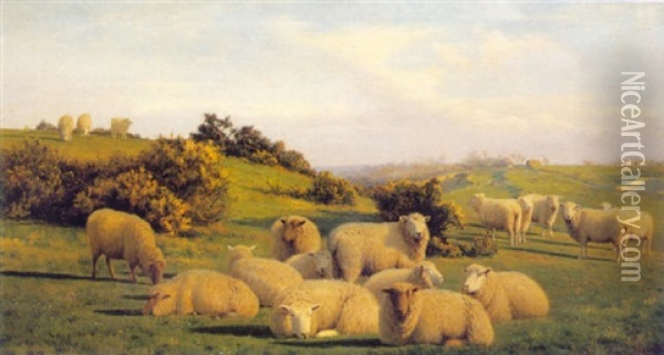 Summer Pastures Oil Painting - Charles Jones