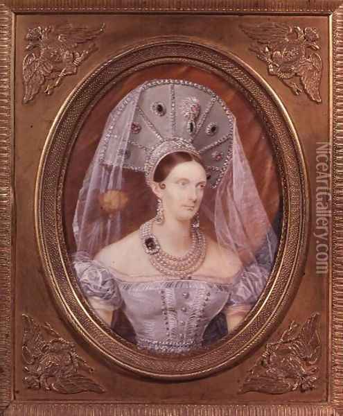 Empress Alexandra Feodorovna Oil Painting - Ivan Winberg