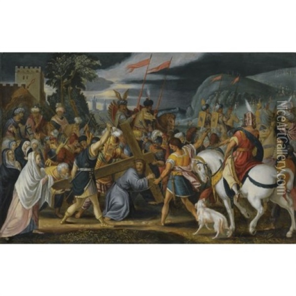 Christ On The Road To Calvary Oil Painting - Johann (Hans) Konig