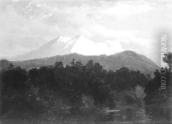 Mountain Range Oil Painting - James McDougal Hart