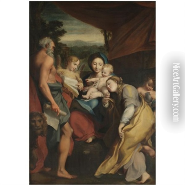 Madonna Of St. Jerome Oil Painting -  Correggio