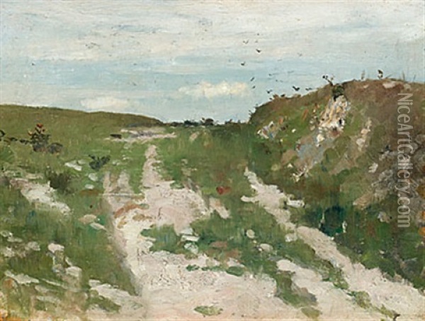 Vid Concarneau I Bretagne Oil Painting - Richard (Sven R.) Bergh