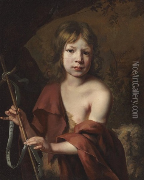 Portrait Of A Boy As Saint John The Baptist Oil Painting - Jacob Oost the Elder