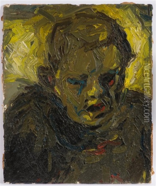 Portrait Of A Man Oil Painting - Wenzel Hablik