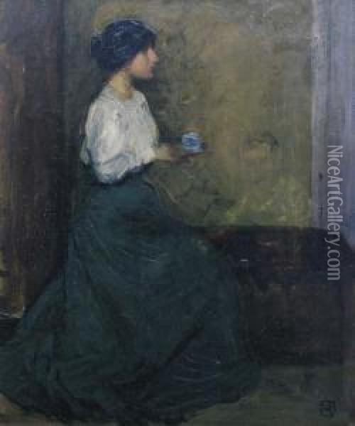 Seated Figure Oil Painting - Hugh Ramsay