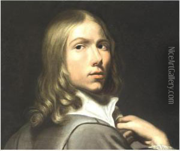 Portrait Of A Young Boy Oil Painting - Jacob Ii Van Oost