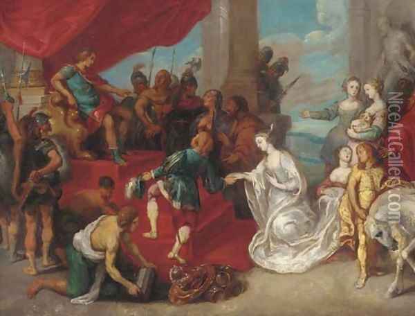 The Continence of Scipio 2 Oil Painting - Simon de Vos