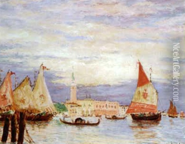 Venise, Vue De La Lagune Oil Painting - Henry Gerard