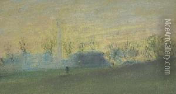 Sunset Oil Painting - Thomas Robert Way