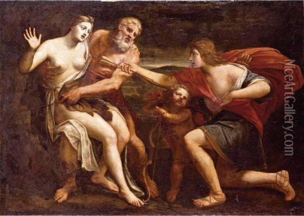 Cephalus And Procris Oil Painting - Alessandro Turchi