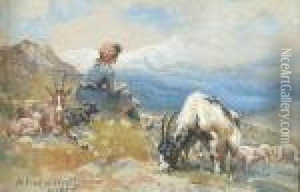 Children Of The Hills Oil Painting - William Strutt