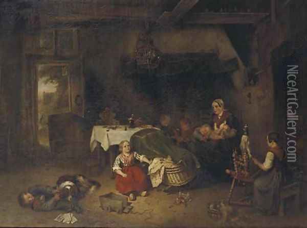 A harmonious family Oil Painting - Jan J. Czn. Fabius