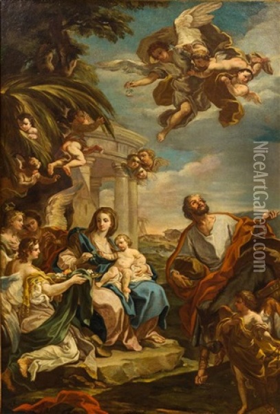 The Teaching Of Mary Oil Painting - Bartholomaeus Altomonte