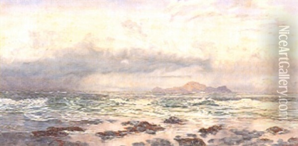 Coast Of Carmarthshire, Wales Oil Painting - John Brett