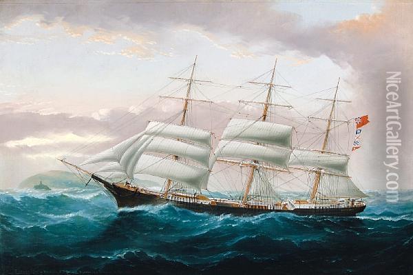 The British Full-rigged Merchantman Esther Royidentifying Oil Painting - William Howard Yorke
