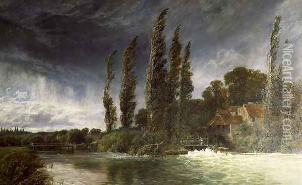 Iffley Mill, 1884 Oil Painting - George Vicat Cole