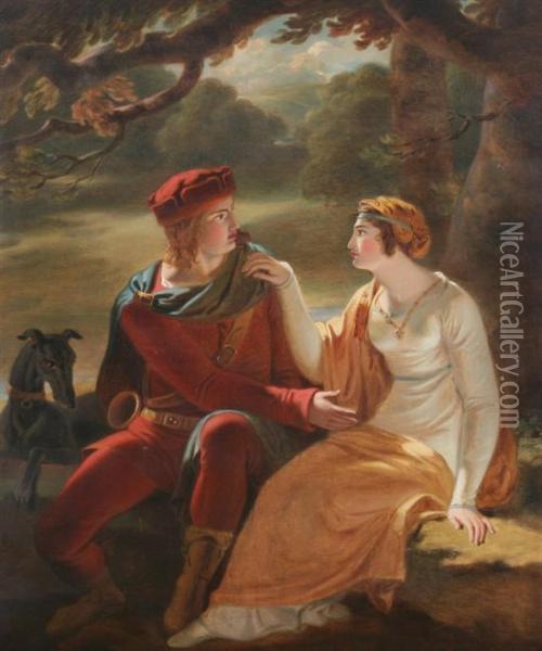The Proposal Oil Painting - William Hamilton