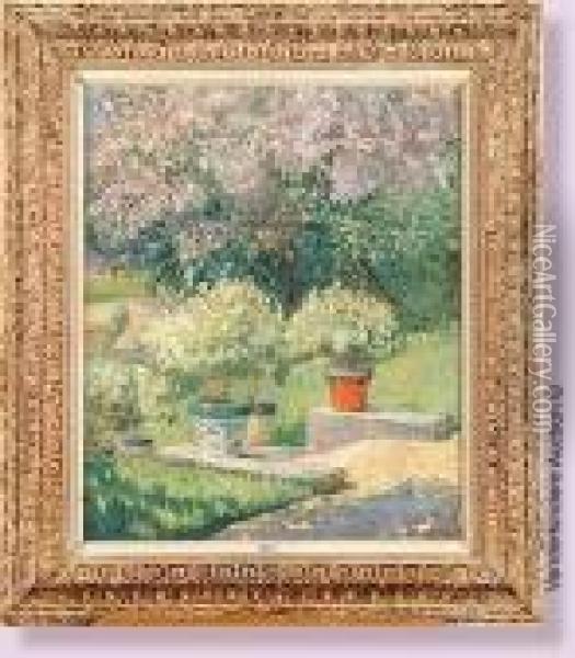 Jardin En Fleurs Oil Painting - Mecislas De Rakowsky