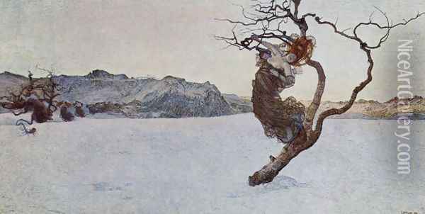 The Unnatural Mothers Oil Painting - Giovanni Segantini