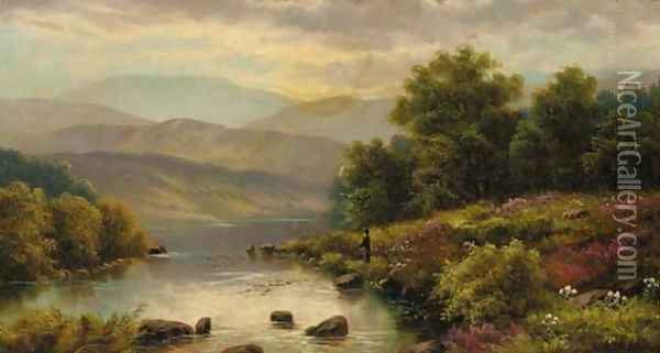 Llugwy, North Wales Oil Painting - Thomas Spinks
