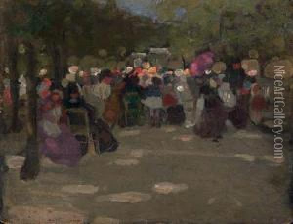 Luxembourg Gardens Oil Painting - Frederick Carl Frieseke