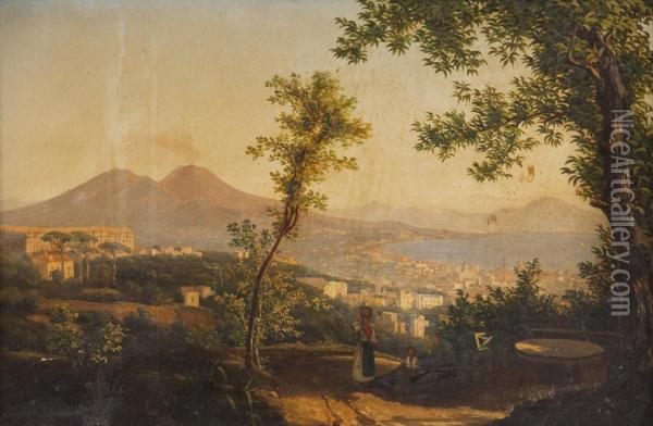 Veduta Di Napoli Dalla Conocchia Oil Painting - Domenico Ammirato