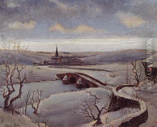 Winter Landscape Oil Painting - Gilbert Gaul