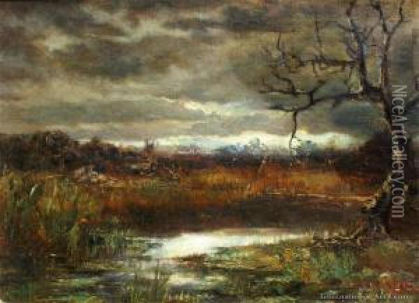 Dawn Gum Diggers, North Of Auckland Oil Painting - G.H. Thompson