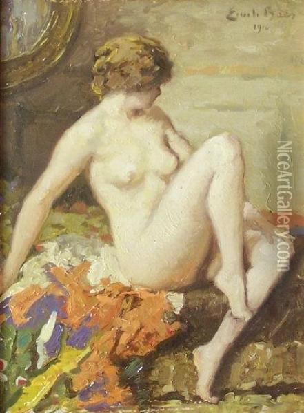 The Artist's Model Oil Painting - Emile Baes