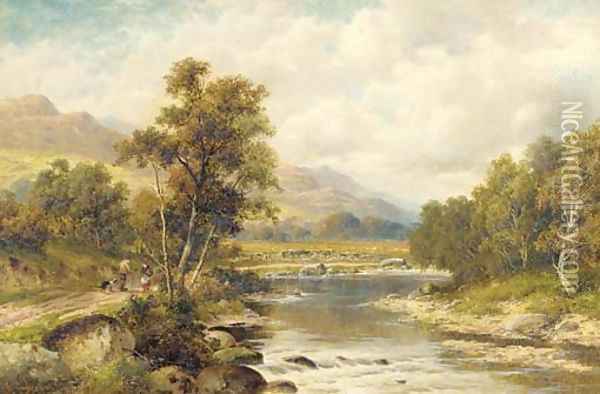 Near Bala, North Wales Oil Painting - William Henry Mander