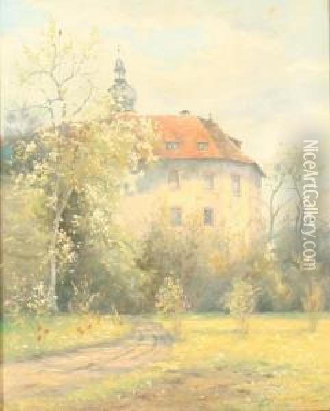 Teilansicht Des Weimarer Schlosses Oil Painting - Max Oehler