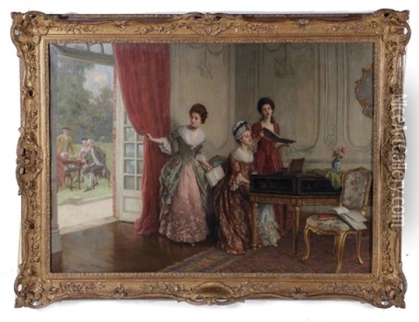 Counter Attraction Oil Painting - Charles Haigh-Wood
