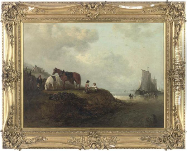 Bringing In The Catch Oil Painting - Edward Robert Smythe