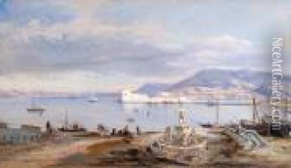 Veduta Di Messina Oil Painting - Consalvo Carelli