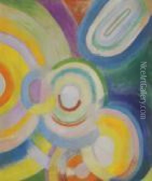 Disques Colores - Recto Oil Painting - Robert Delaunay