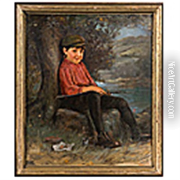 Young Fisherman Oil Painting - Karl Witkowski